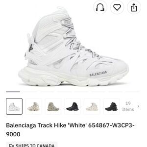 Balenciaga Track Hike Men’s size 12US